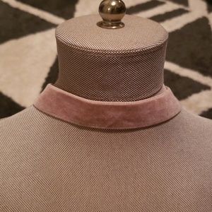 Pink velvet choker
